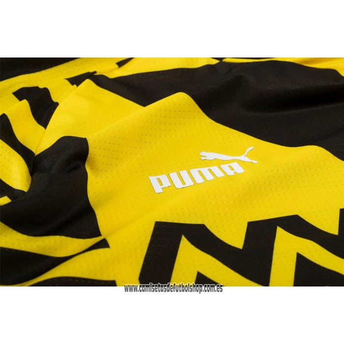 Camiseta Pre Partido del Borussia Dortmund 2022 Amarillo y Negro